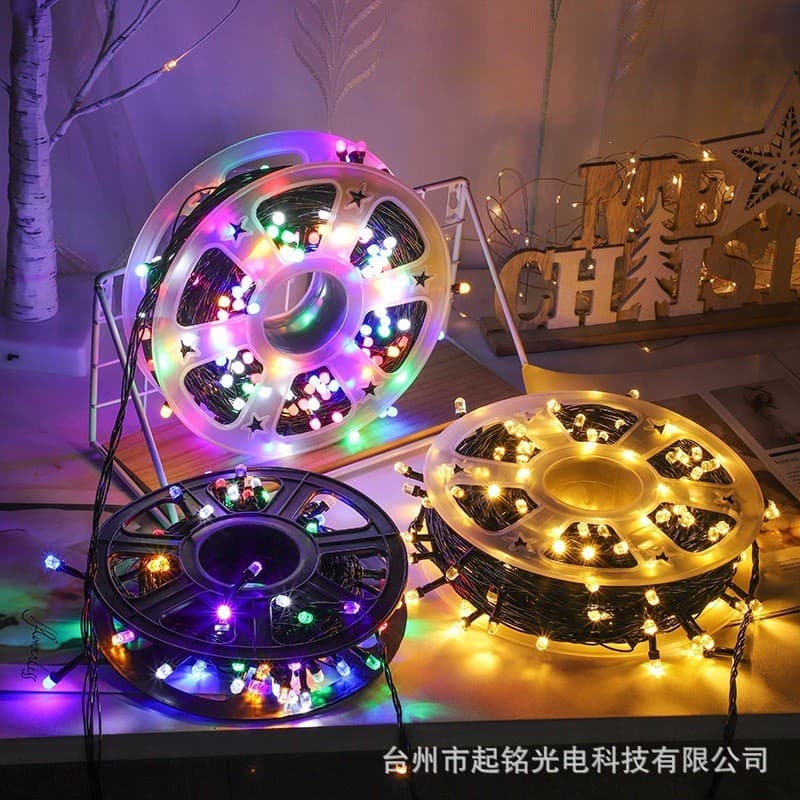 Solar LED Reel Light, Starry String Lights, Decorative Hanging Lights, Waterproof Atmosphere Lights for Camping