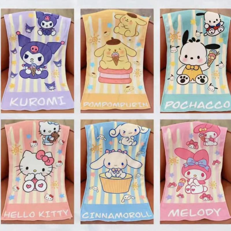 Cartoon Home Small Towel Children's Bath Towel Absorbent Face Towel Thick Hand Towel Sweat Towel Beach Towel
