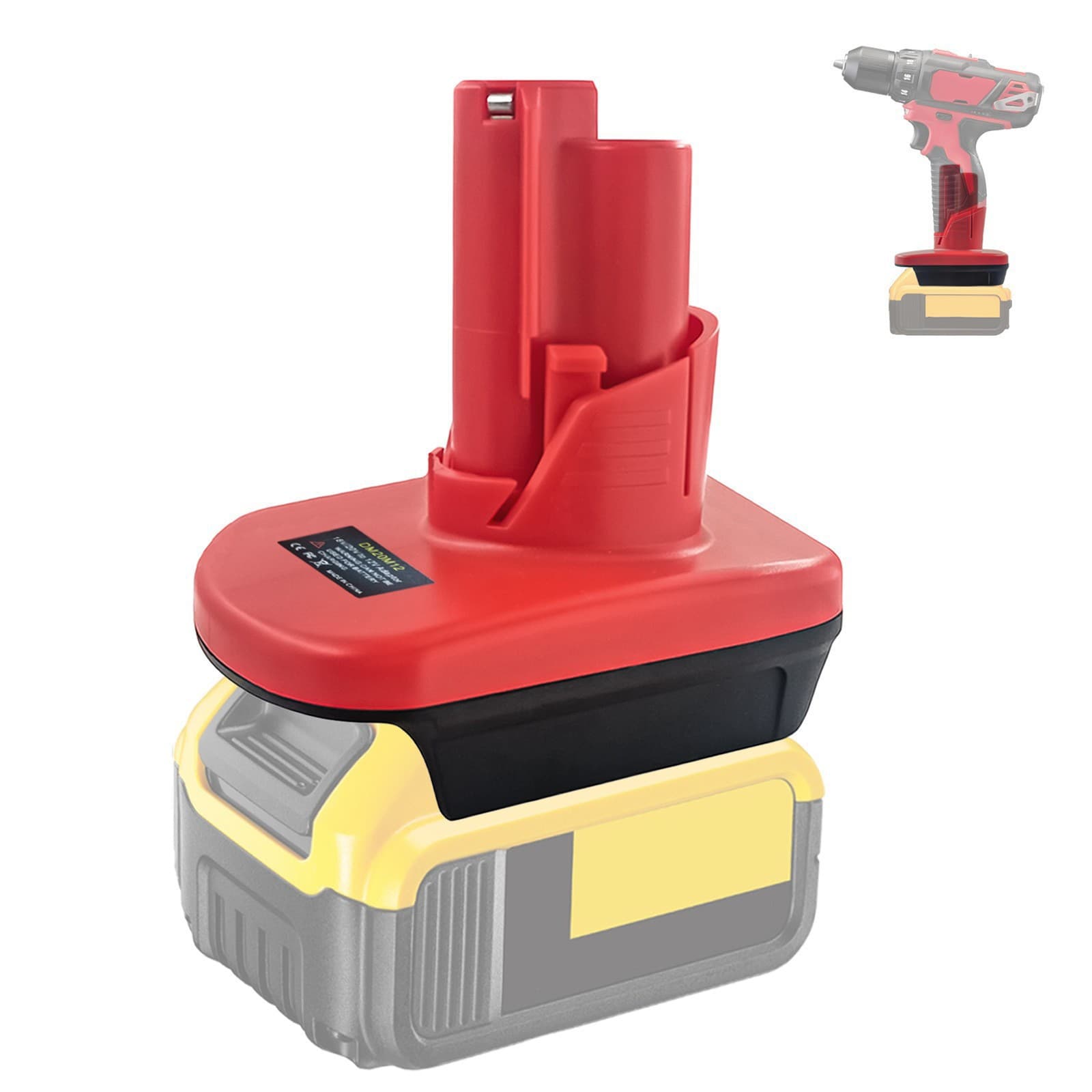 DeWalt Milwaukee Lithium Battery Adapter to Makita Ryobi Black & Decker Craftsman 18V Lithium Battery Adapter