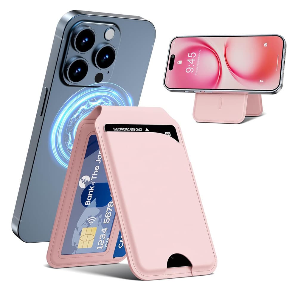 In Stock Invisible Ultra-Thin Magnetic Card Holder Stand Wallet for iPhone with Anti-Skimming MagSafe Wallet