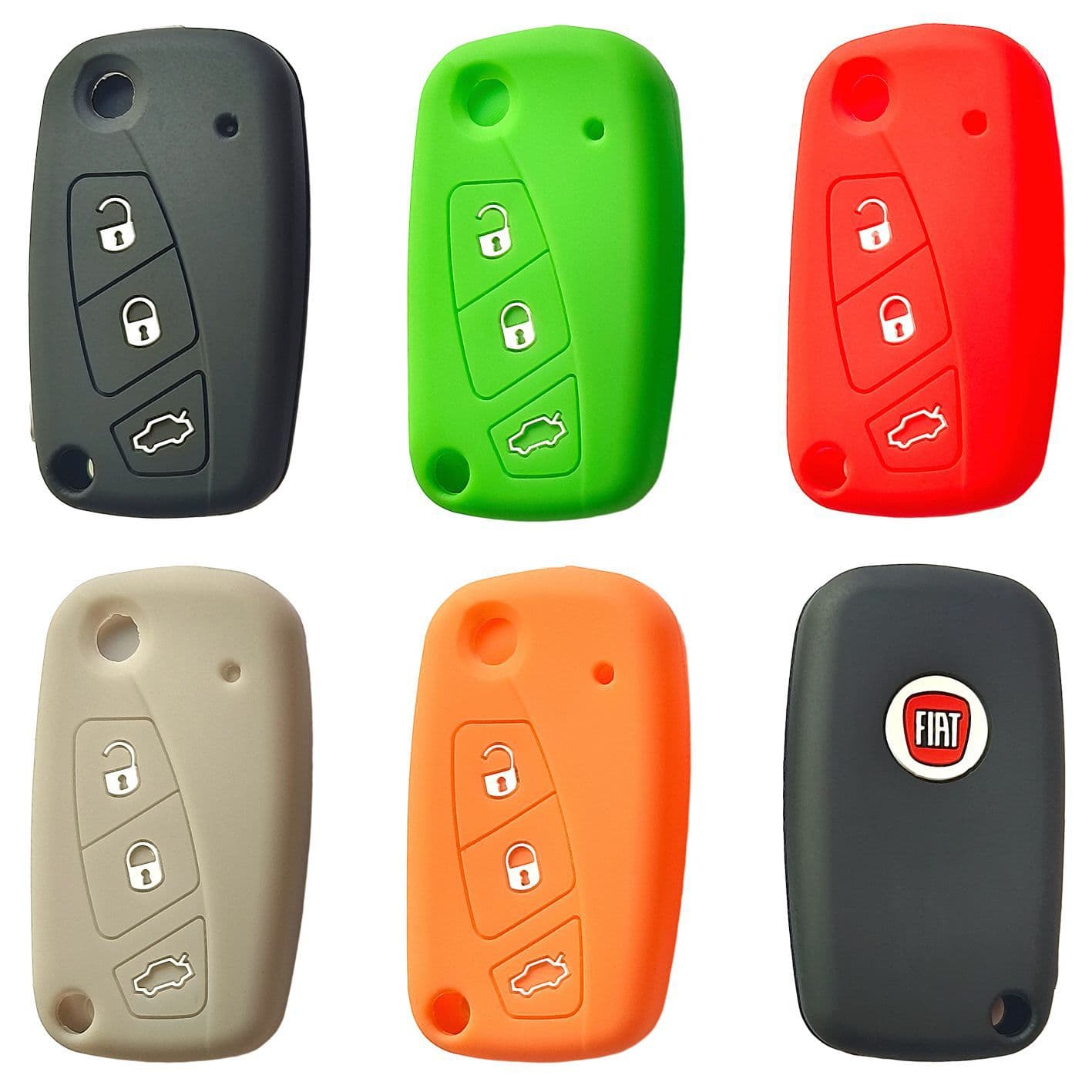 Suitable for Fiat collar Yabo Yue Penduo Grande Bravo Feixiang folding 3-button silicone key protective cover