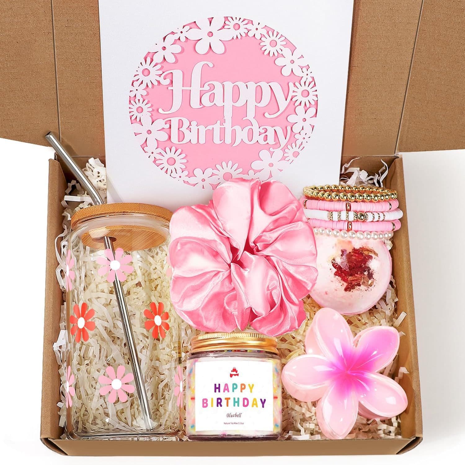 Amazon Gift Set for Women Birthday Happy Creative Holiday Gift Cup Aromatherapy Bracelet Gift Box