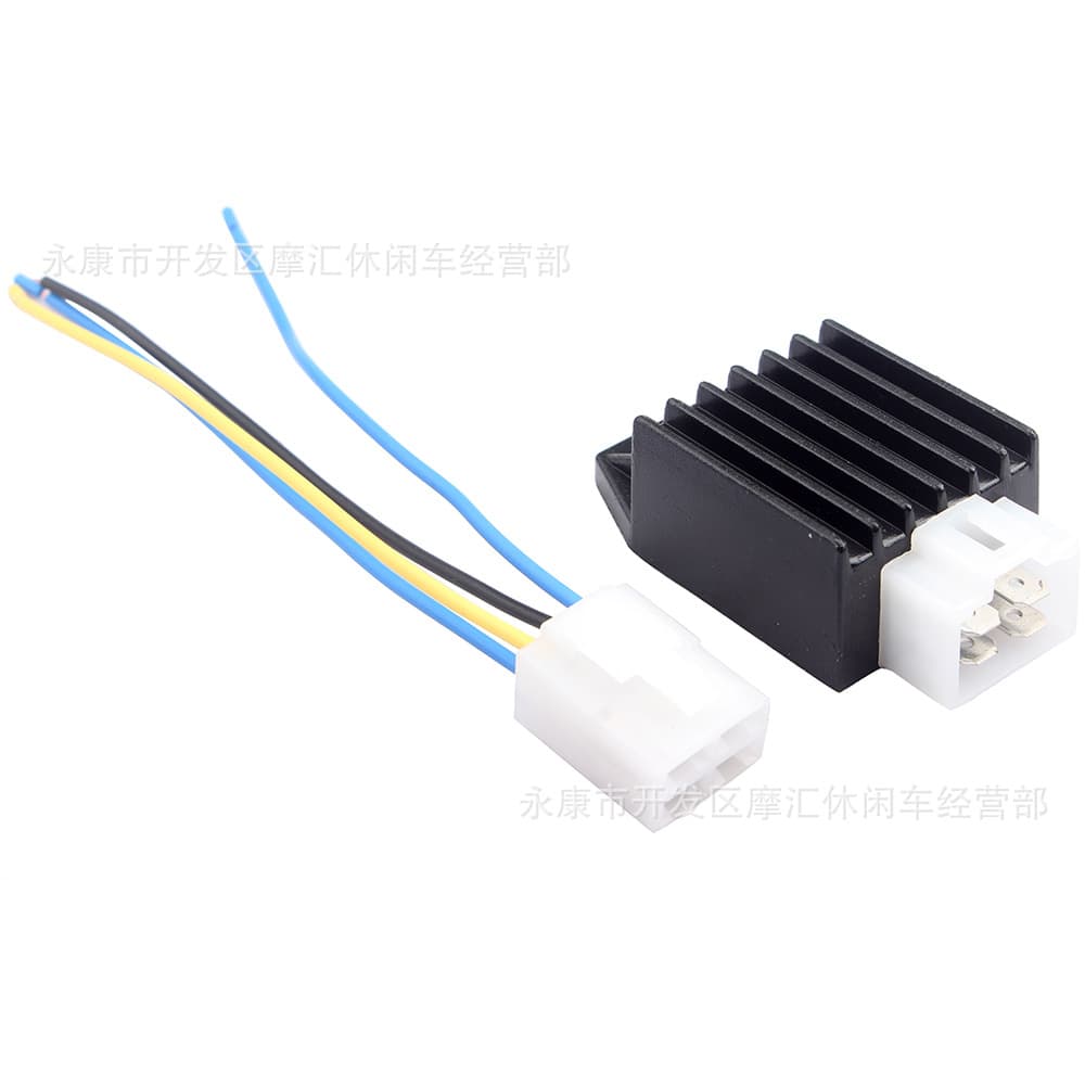 Off-Road Motorcycle ATV Beach Buggy GY6 Scooter 50-125CC 4-Pin 12V Half-Wave Voltage Regulator Rectifier Wiring Harness