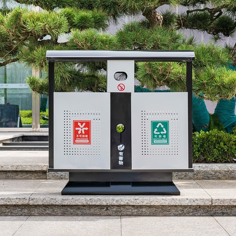 Large outdoor trash can, outdoor classified peel box, community park, scenic area sanitation trash bin, commercial trash can