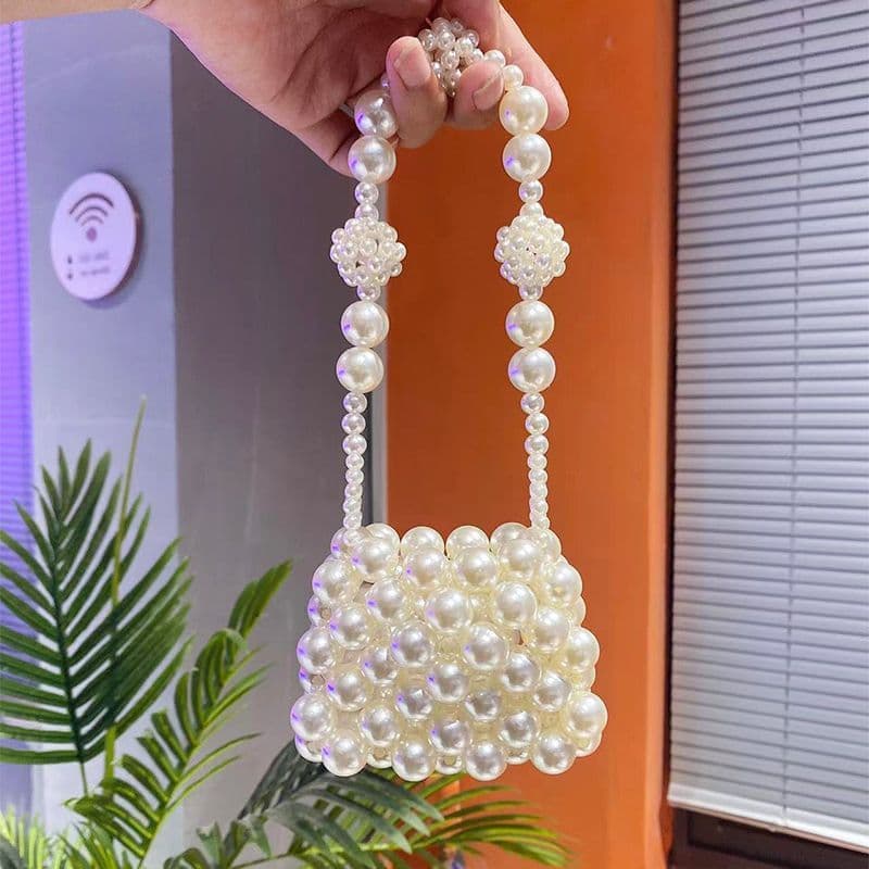 Finished Mini Small Bag Change Cute DIY Material Bag Pearl Bag Handmade Beaded Crossbody Bag Handbag Women's