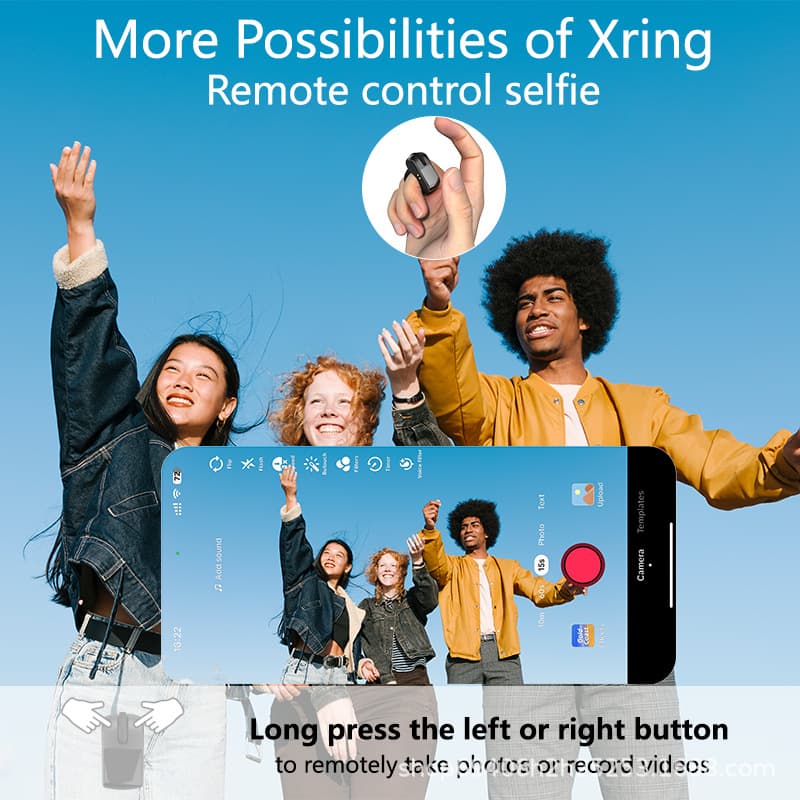 Ring Bluetooth Remote Control Cross-border TikTok Short Video PPT Page Turner Universal for Mobile Phones and Tablets
