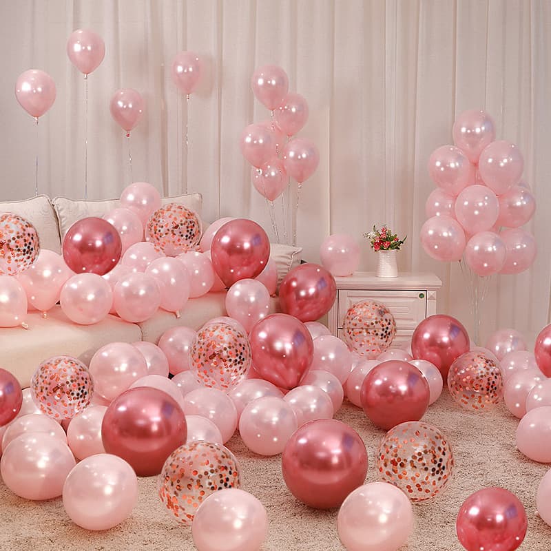 Wedding Balloon Pink Wedding Room Baby Birthday Gift Scene Layout Set Girl New House Decoration Balloon