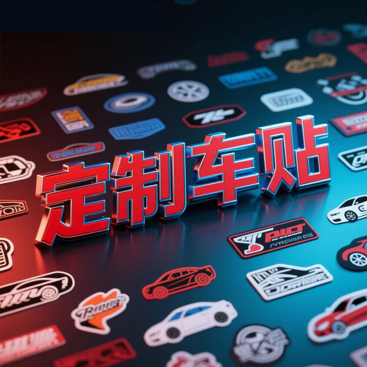 Customized Car Stickers Club Car Club Reflective Body Magnetic Advertising Rear Window Stickers Wholesale Car Modification Stickers