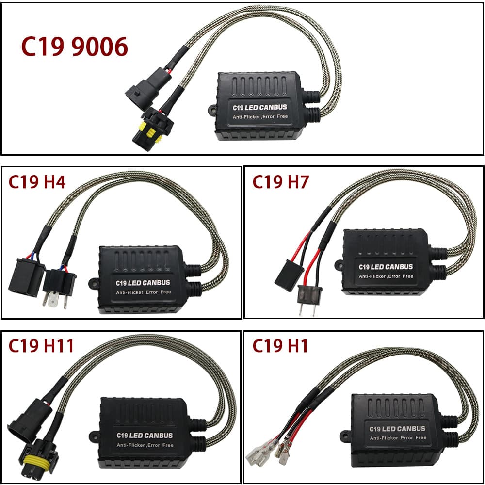 C19H1/H3 H11 H7 Car Headlight Eliminator Anti Flicker LED Resistor Error Free 24V