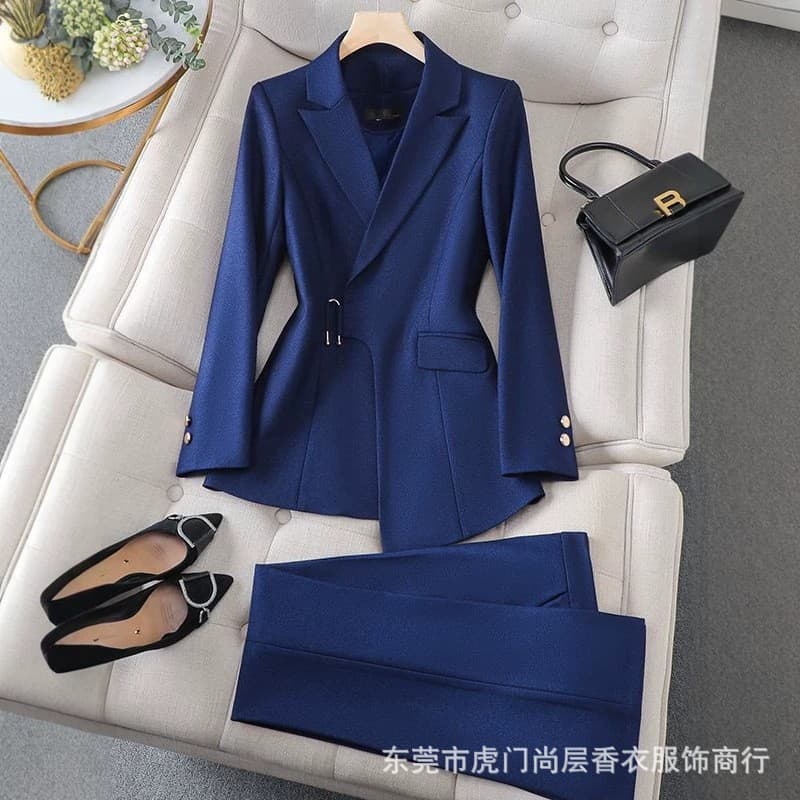 Blazer women's spring and autumn design niche high-end professional wear formal fashion temperament work clothes suit suit