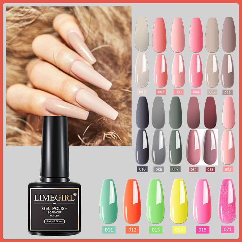 87 Colors Nail Art Gel Khaki Color Avocado Green Series Factory Direct Supply Nail Polish Resin Material for Beauty Nail Care