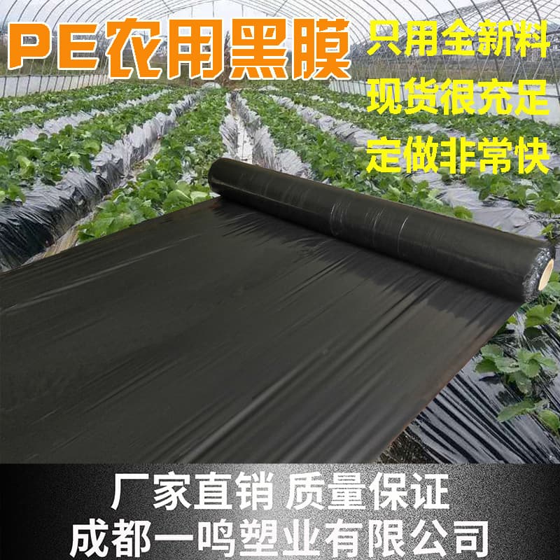 Manufacturer Direct Sale Agricultural PE Ground Cover Pure Virgin Material Black Weed Control Plastic Film
