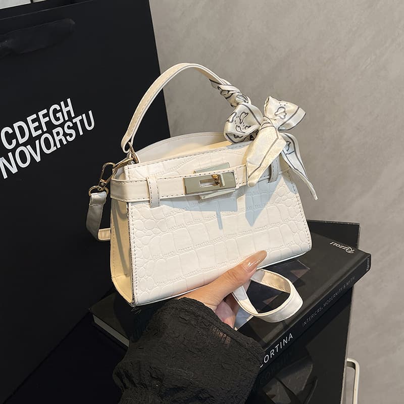 Premium Kelly Bag for Women, Fashionable Versatile Handheld Shoulder Bag, Retro Textured Small Square Bag, Crossbody Bag