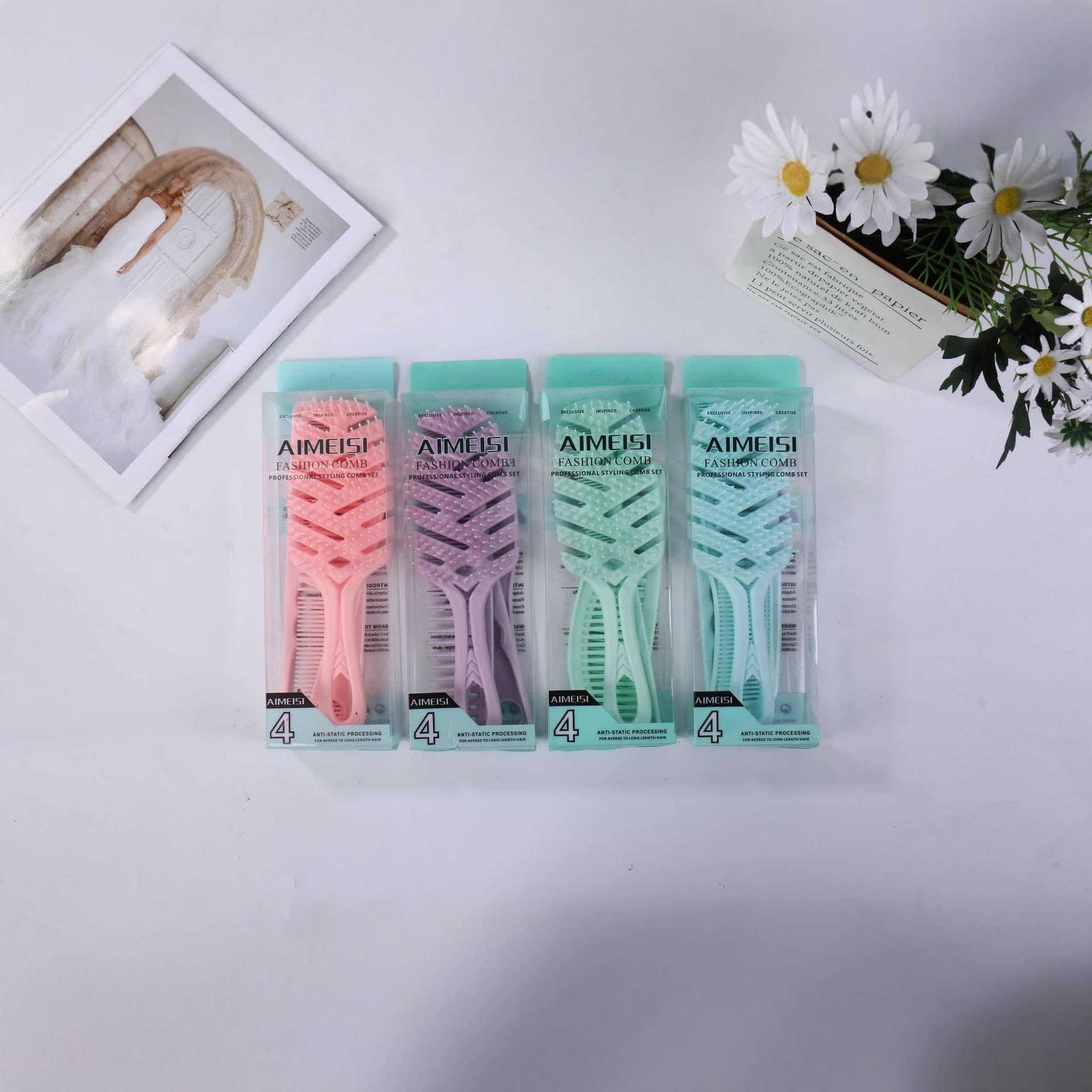 Cross-border unisex massage hair detangling comb, hair nourishing and hair care comb, shampooing comb, simple and convenient to use, easy to use detangling comb