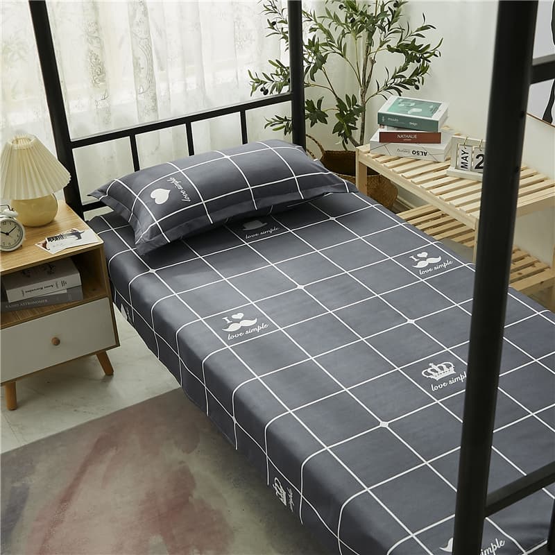 9ZRT Modern Minimalist Bed Sheet Single/Double for Men, Women, Students, Children, Dormitory, Bunk Bed