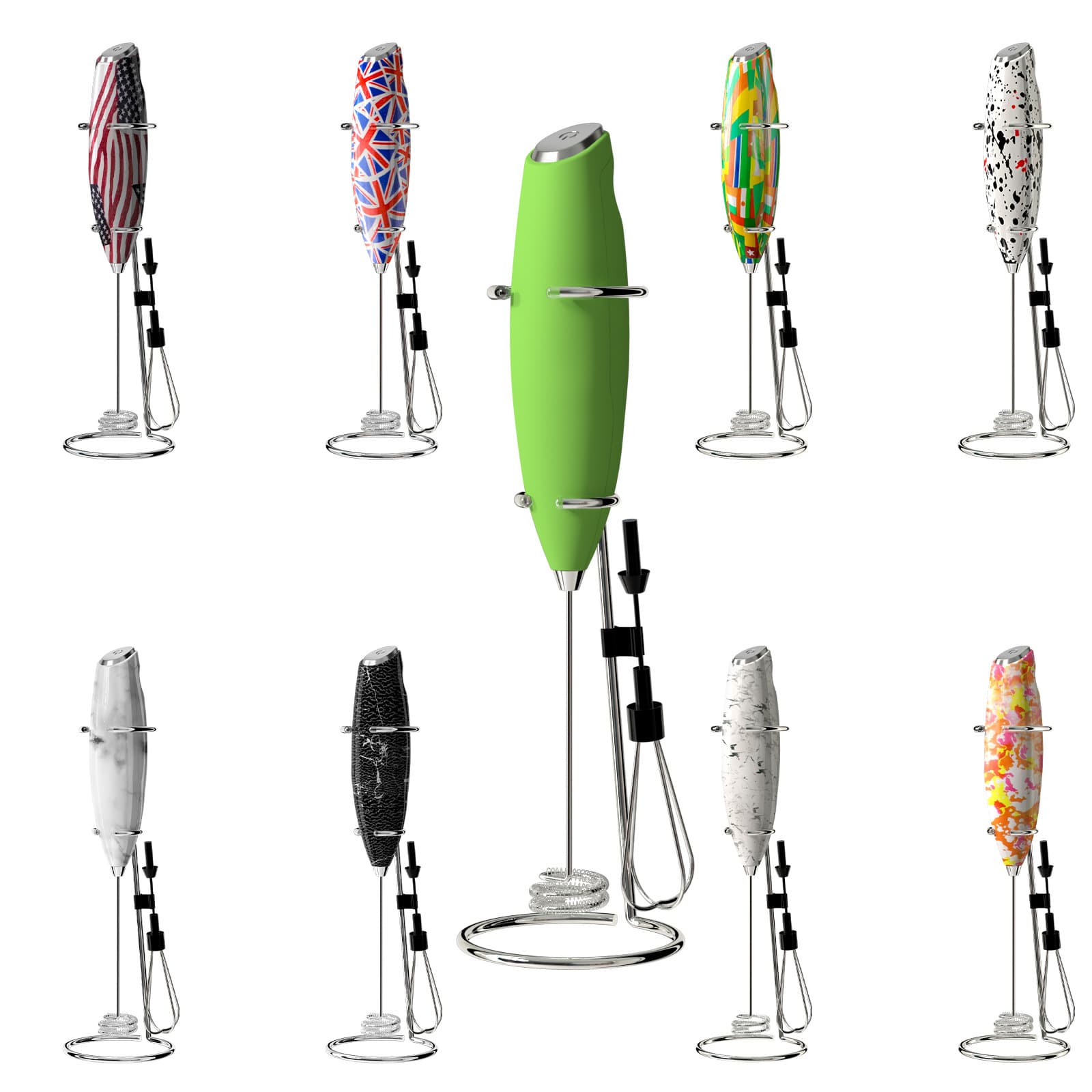 Cross-border Milk Frother Handheld Electric Egg Beater Household Baking Mixer Coffee Milk Frother Source Factory
