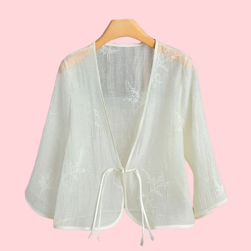 Nuanfeng Lai Bestseller Three-Quarter Sleeve Sun Protection Jacket Chinese Style New Chinese Improved Sunscreen Coat Figure-Flattering Cape Quick-Dry Outerwear
