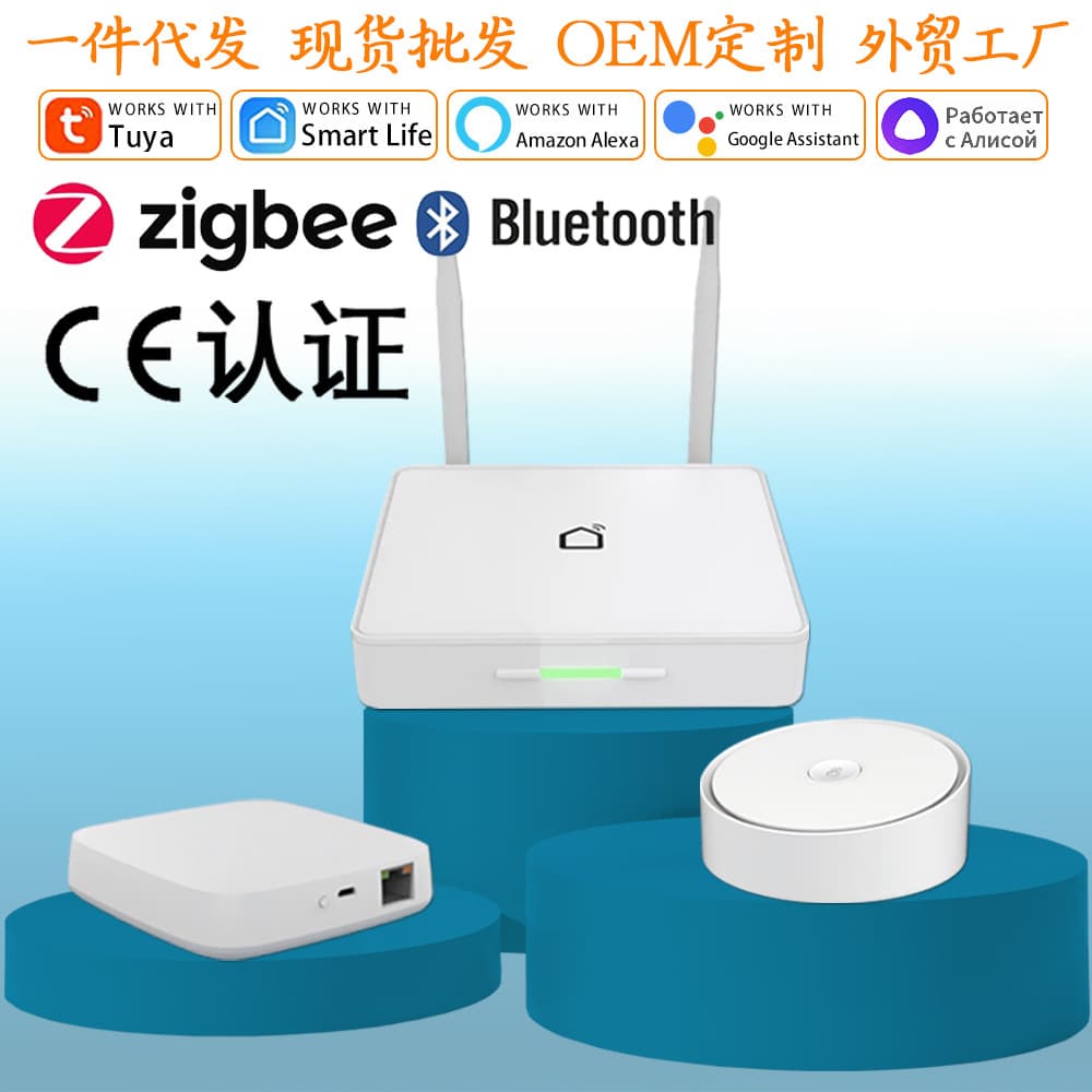 Cross-border Hot Selling Tuya Smart Zigbee Wired Smart Gateway Whole Home Smart Home Hub Control Gateway
