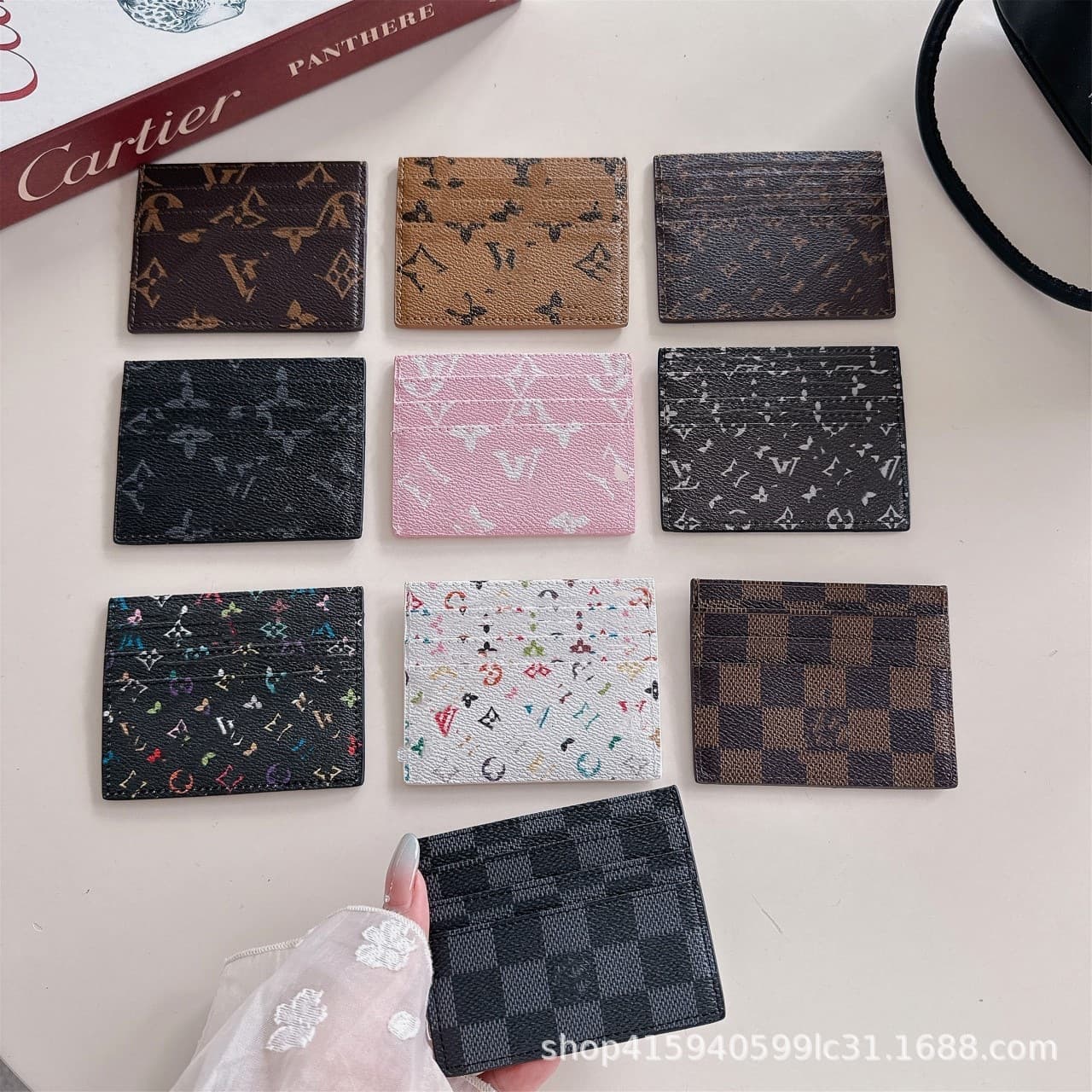New card holder card holder presbyopic multi-card slot open fashion brand big-name female foreign trade wholesale ID card bank card holder