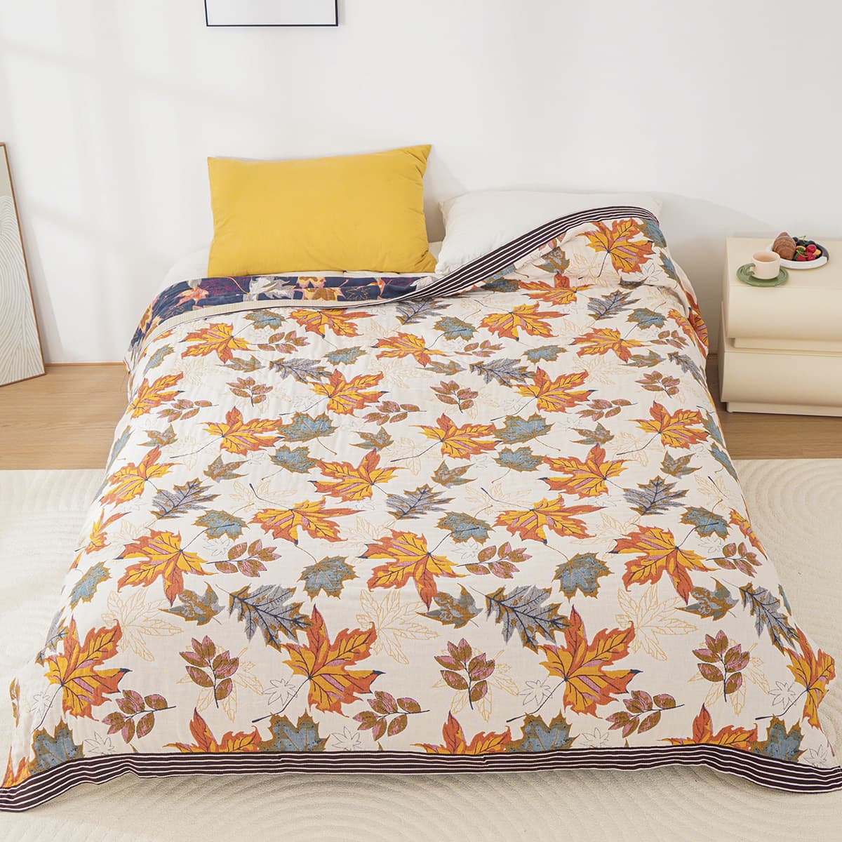 New high-end thickened pure cotton gauze towel blanket nap cover single/double bed multi-functional gauze throw