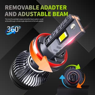 2024 New V39LED Car Headlight 3 Copper Tubes 180W with Decoder Small Car Truck 24V Universal In Stock Instant Ship
