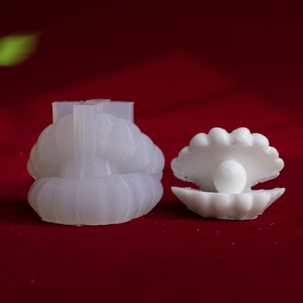 Pearl Clam Mold, Scented Candle Silicone Mold, DIY Animal Shell Handmade Soap Plaster Ornament Mold