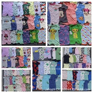 Export Cotton Baby Summer Bodysuit Newborn Cute Romper Cartoon Onesie Factory Direct Supply