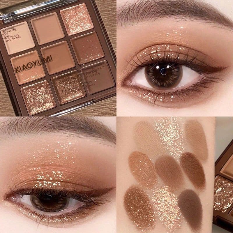 New Chocolate Nine-Color Eyeshadow Palette: Shimmery & Matte, Everyday Earth Tones, Niche Brand Eyeshadow Palette, New Matte Version
