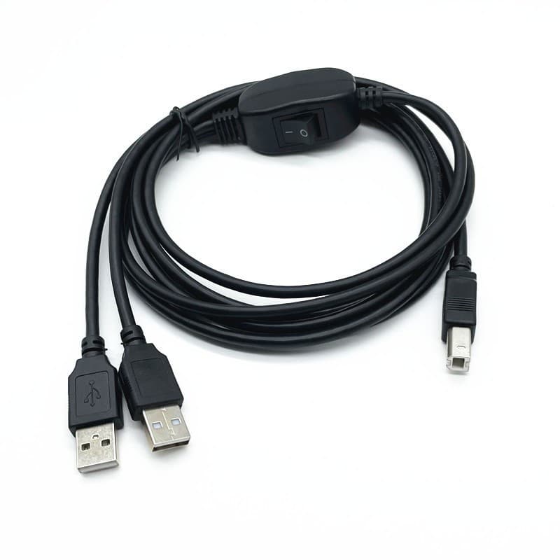 USB Printer Sharing Device, One-To-Two Data Cable for Two Computers to Share Mouse and Keyboard, One-To-Two Connection Cable