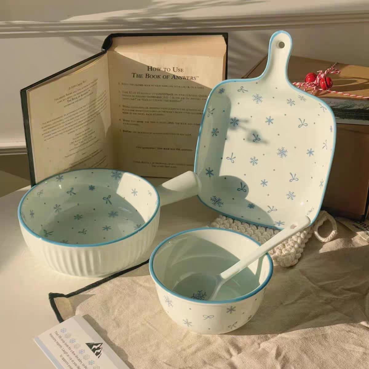 Beautiful new ceramic rice bowl for home use, stylish appearance, single-serving tableware plate, cute instant noodle bowl