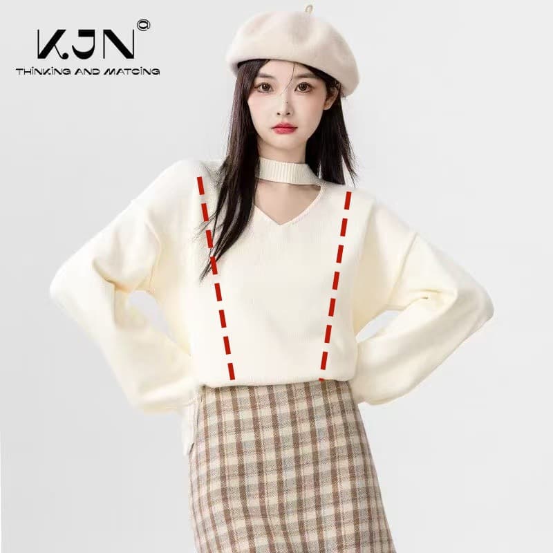 New Autumn and Winter Nursing Top in French-Inspired Knit Style, Fashionable Outerwear for Chic Moms
