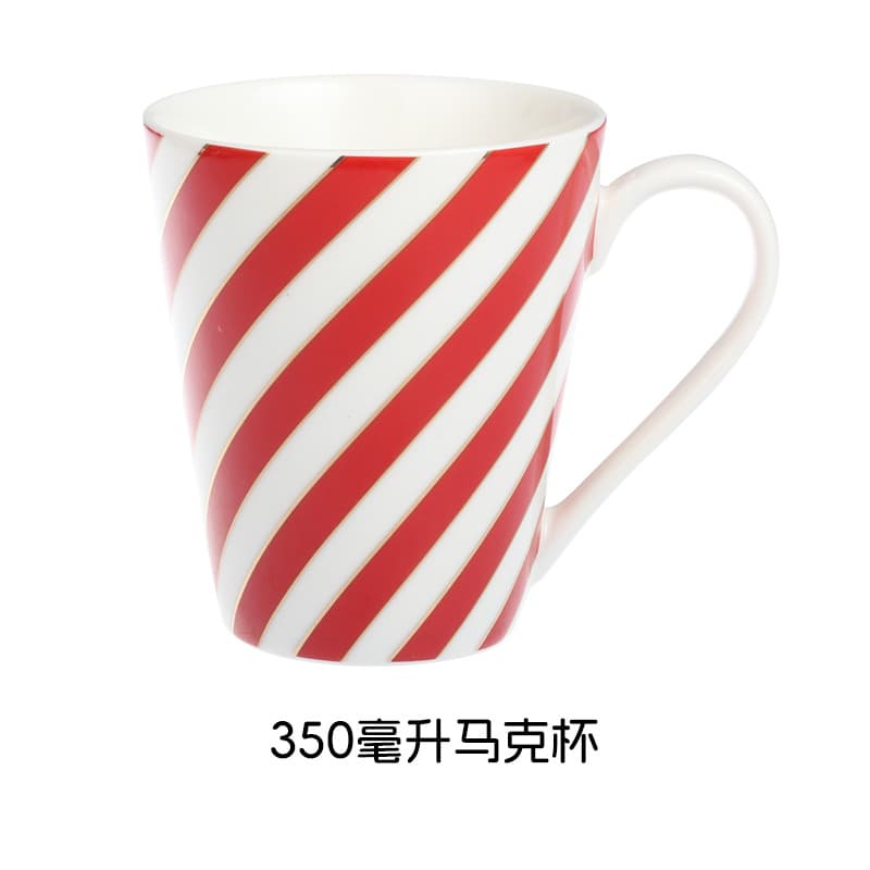 High-temperature decal process, simple style, premium feel, easy to clean, Valentine's Day ceramic dinnerware set including bowls, plates, and cups