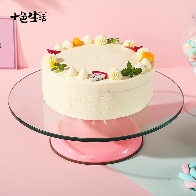 Cake Glass Turntable for Birthday Icing, Rotating Frosting Icing Stand, Home and Commercial Baking Tool Set