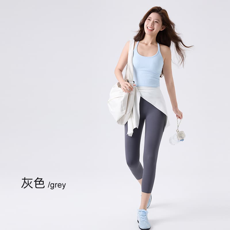 Petite 7/8 Yoga Pants Summer Sun Protection Shark Pants High Elastic Slim Thin Spring Summer Base Layer Pants for Women