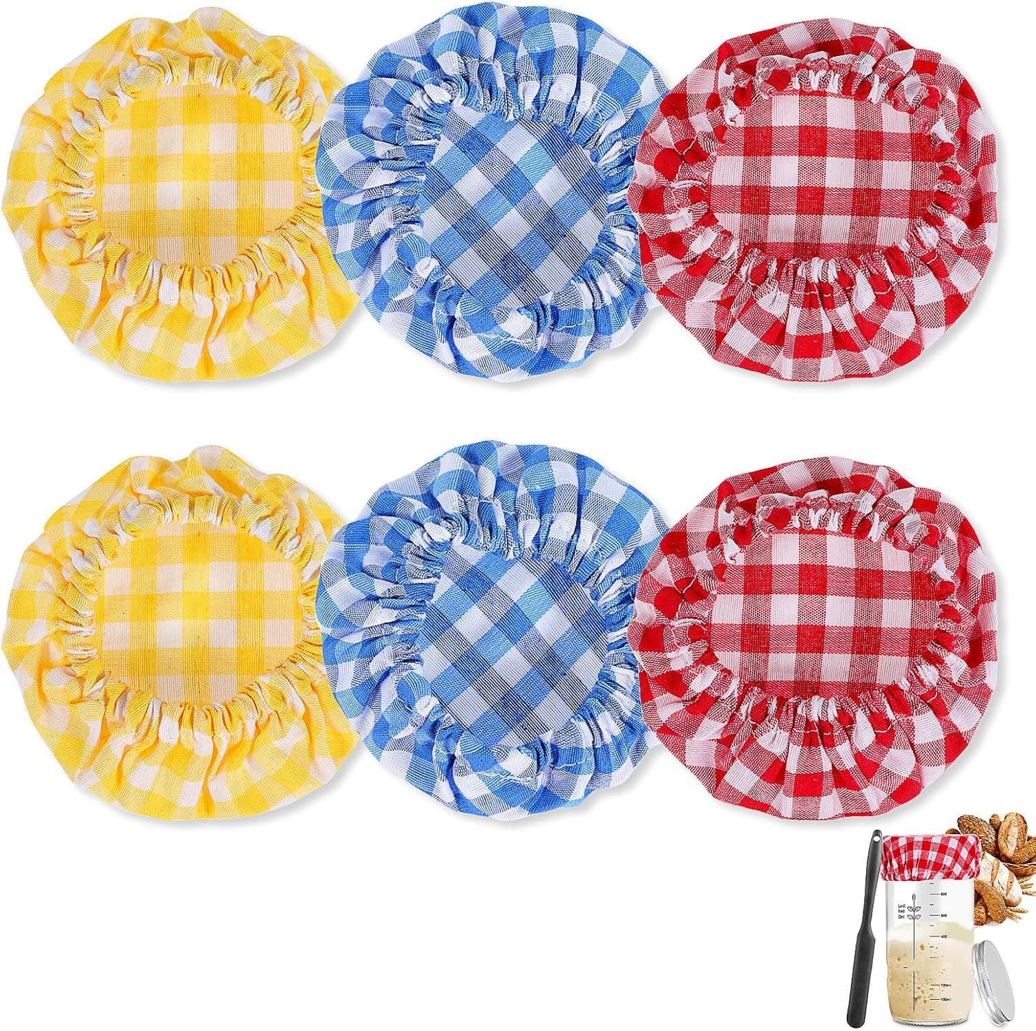 Amazon Round Bread Basket Food Dust Cover Sourdough Proofing Cloth Cover Cup Cover Plaid Fabric