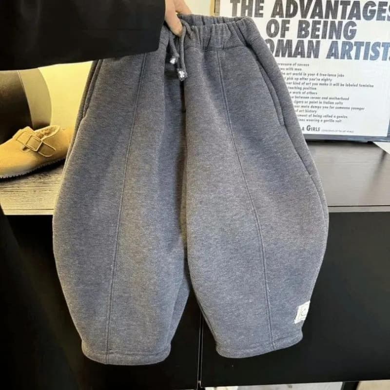 Scimitar Pants Children's Fleece-Lined Pants, Kids Winter Warmth Thickened Boys and Girls Loose Thick Baby Casual Pants