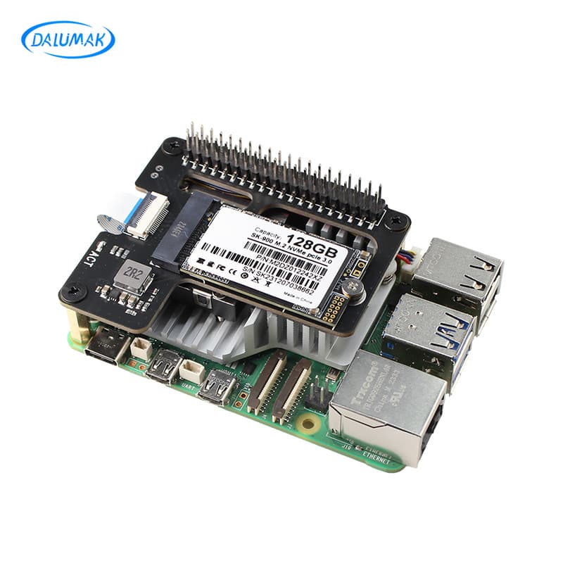 Raspberry Pi 5 M.2 HAT Expansion Board Driver Module PCIE to M.2 NVME SSD Adapter