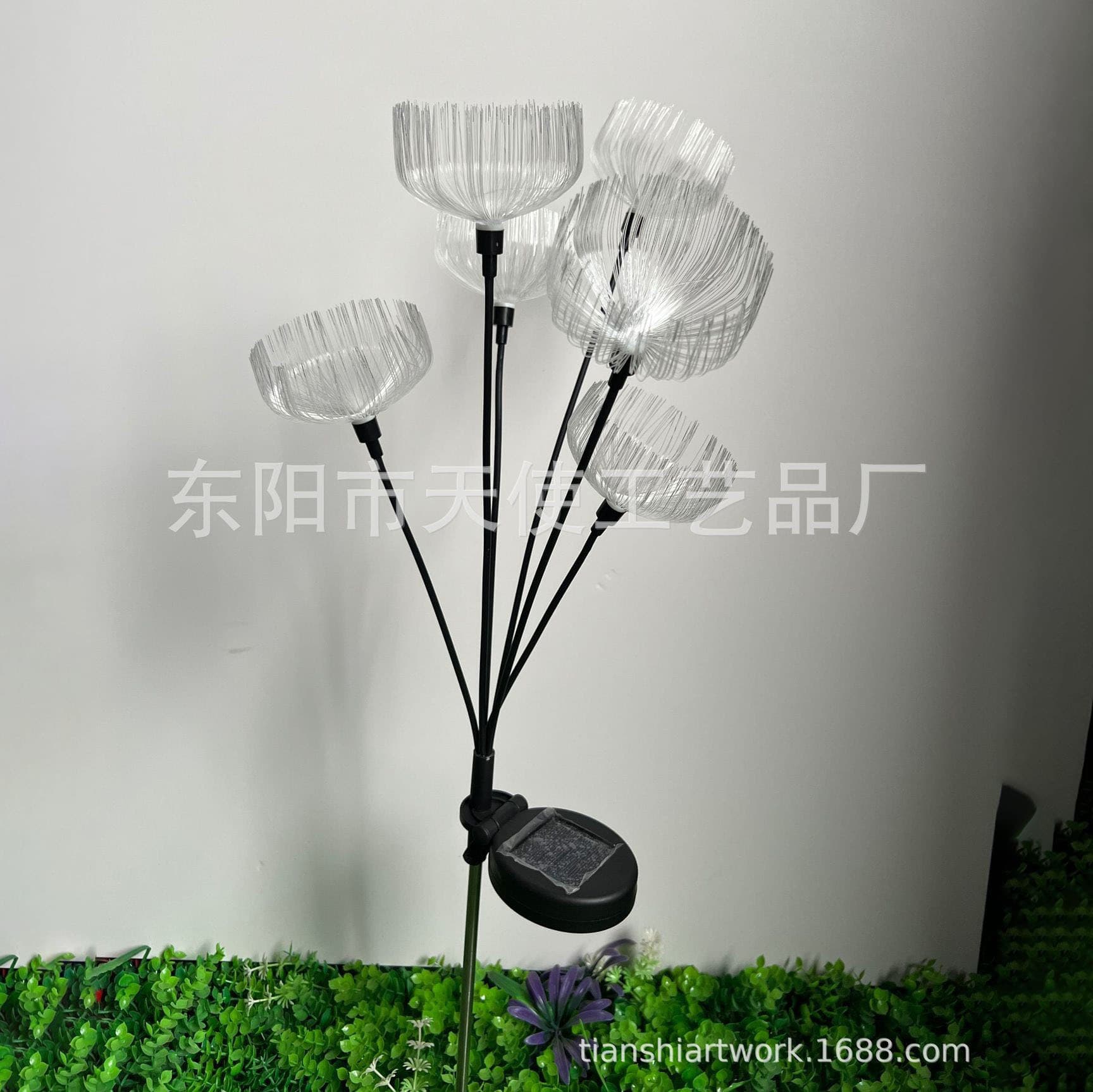 Cross-border Solar Fiber Optic Jellyfish 1-to-6 Garden Landscape Outdoor Festival New Decorative Colorful Light