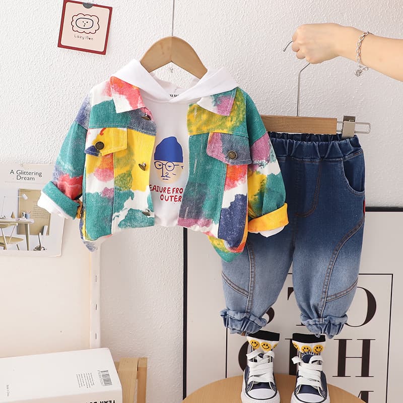 2023 new baby jeans spring and autumn boys and girls 0-5 years old casual style soft jeans children's trousers