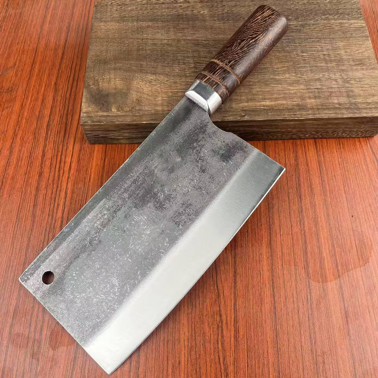 Forged bearing steel roast meat cleaver and slicer, stainless steel chef's knife for commercial and home use in cutting vegetables and meat