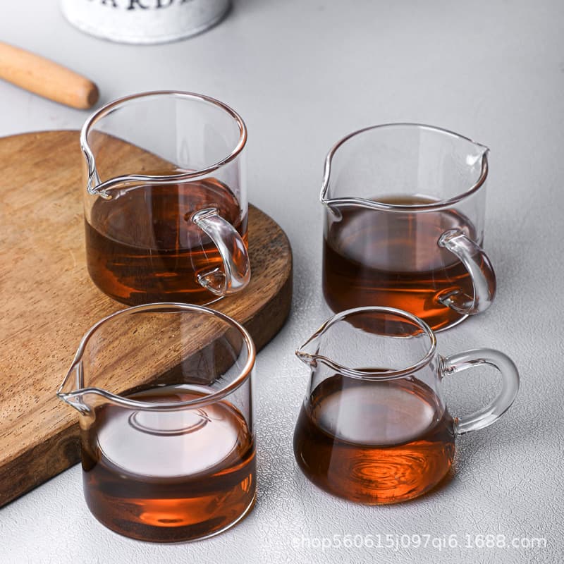 High-temperature Resistant Glass Double-mouth Milk Cup Single-mouth Mini Milk Coffee Tea Small Canister