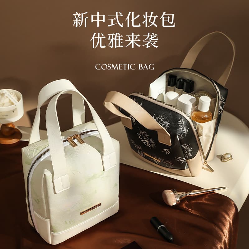 Portable cosmetic bag for women with large capacity 2025 new portable storage bag makeup brush bag toiletry bag starting from one batch