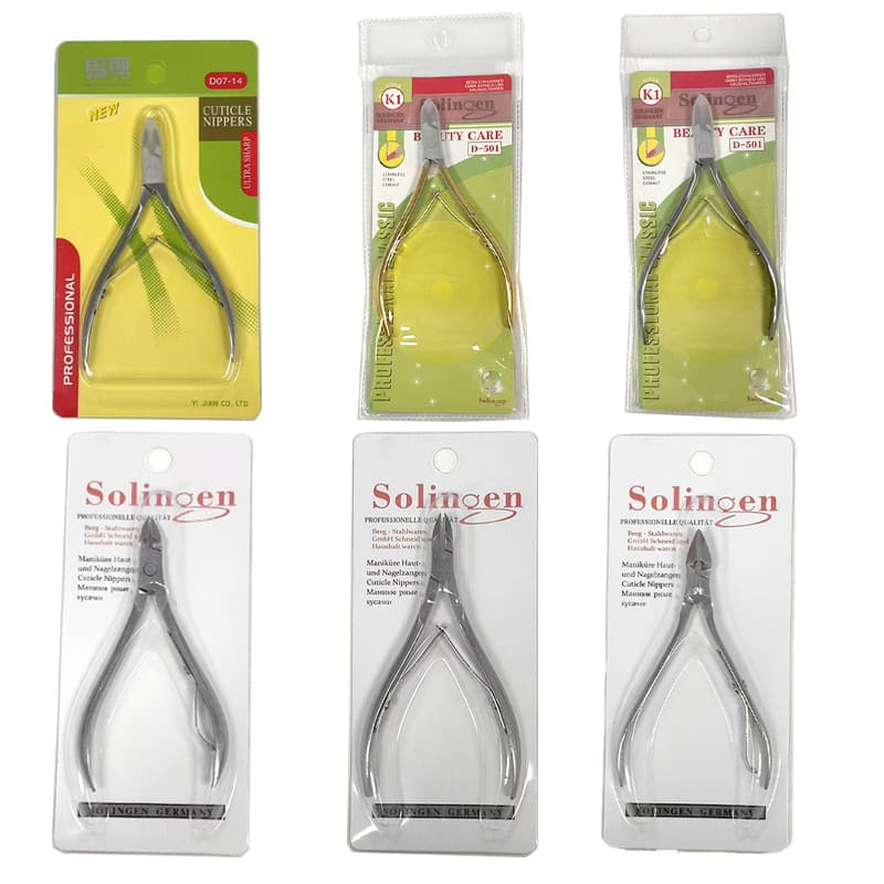 Stainless Steel White Card Cuticle Scissors Dual-Prong Cuticle Remover Nail Care Tool for Hands & Feet Easy Cut