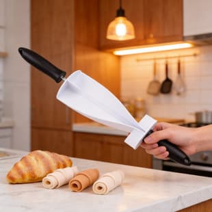 DIY Baking Tool Multifunctional Croissant Rolling Pin, Plastic Roller Croissant Dough Cutter