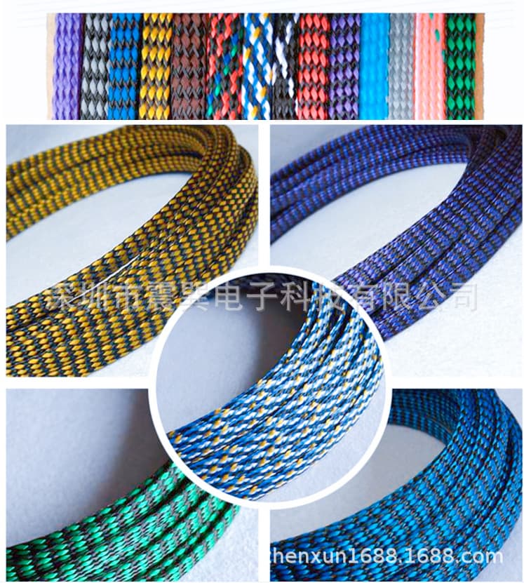 Cotton Yarn Mesh PP Braided Sleeve Expandable Braided Sleeve Nylon Braided Mesh Polyester Expandable Mesh