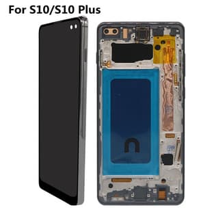 Compatible with Samsung S10 Screen Assembly S10+ Curved TFT G975 Screen with Frame S10 Plus Display