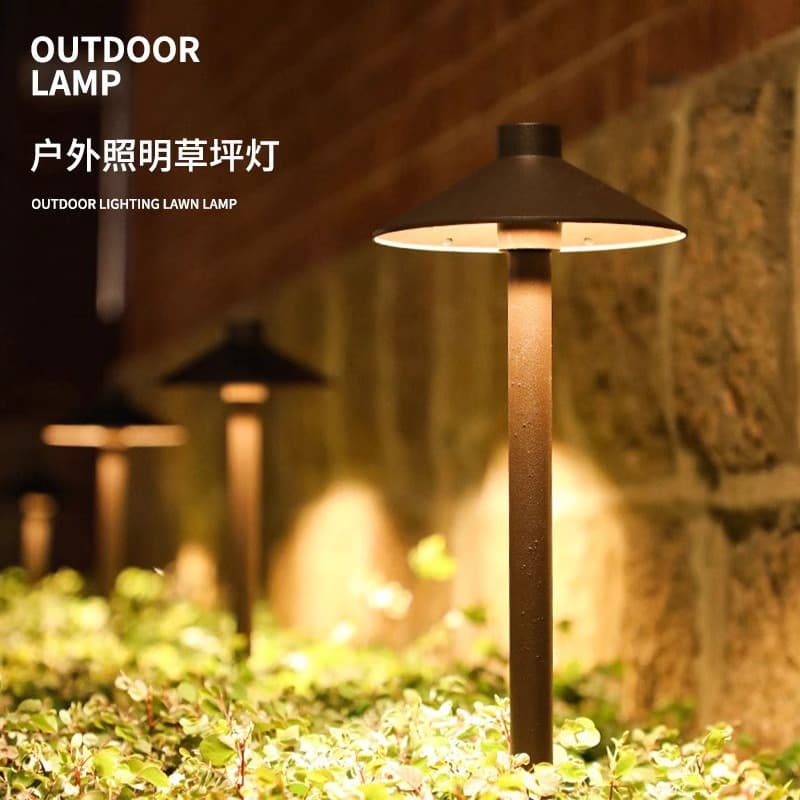 Solar outdoor waterproof mushroom lawn lamp umbrella lamp aisle guide light decorative courtyard landscape floor lamp