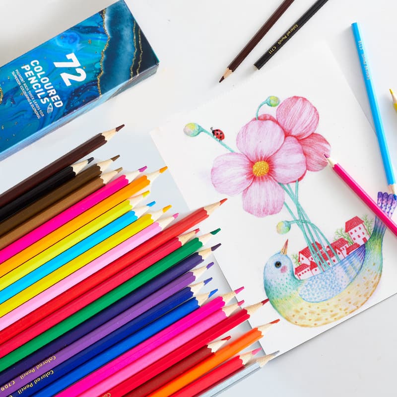 New Cross-border 72-color Professional 3.0 Premium Oil-based Colored Pencils for Student Drawing Art Supplies Wholesale