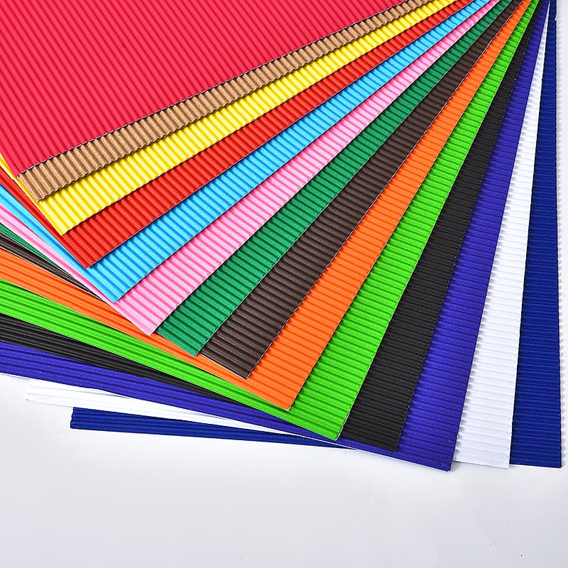 Factory Direct Colored Corrugated Paper 10 Colors Mixed A4 Sales for Kindergarten Children's Craft Model Paper DIY