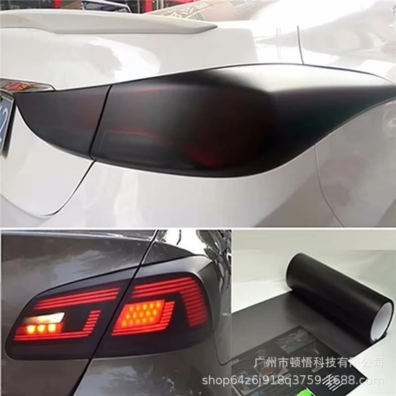 Matt Black Car Headlight Taillight Vinyl Film Smoked Sticker Tint Wrap